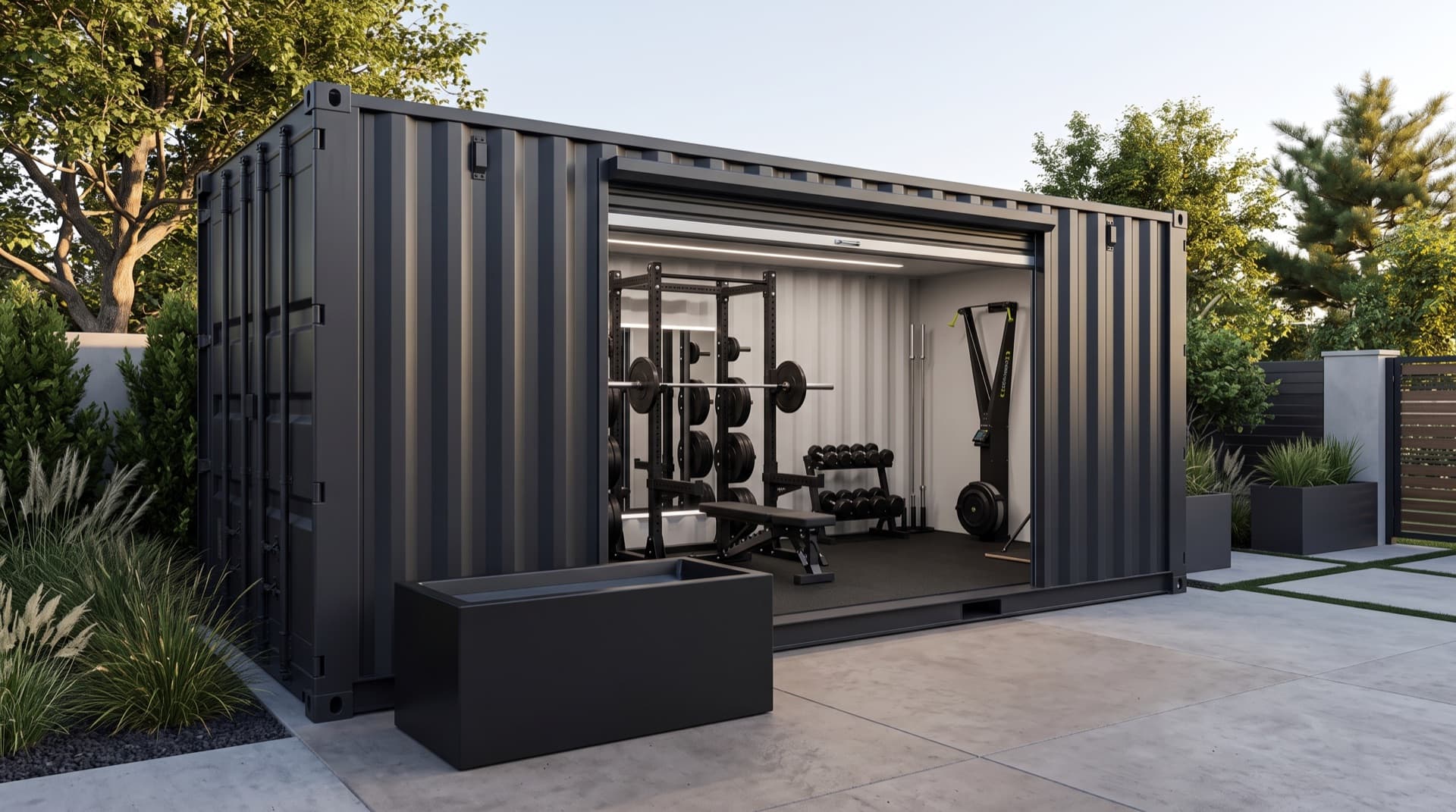 A Fury Co container gym exterior
