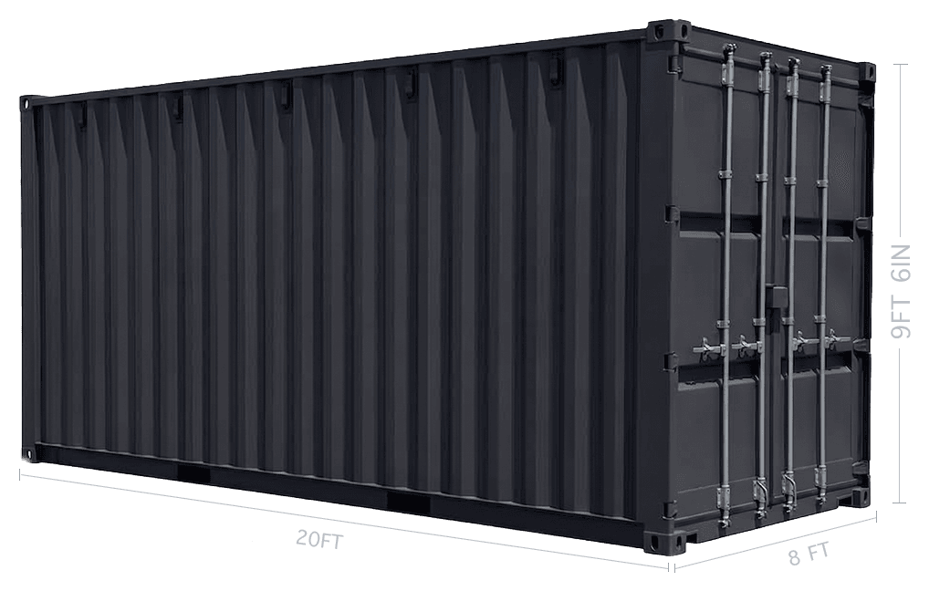 20-foot container gym — 8 feet wide, 20 feet long, 9 feet 6 inches high