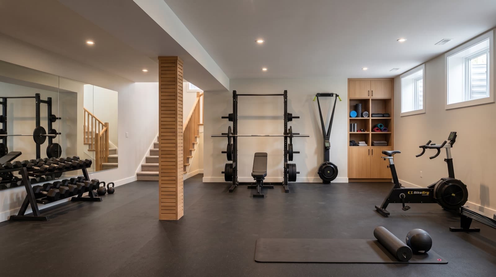 Private home gym interior