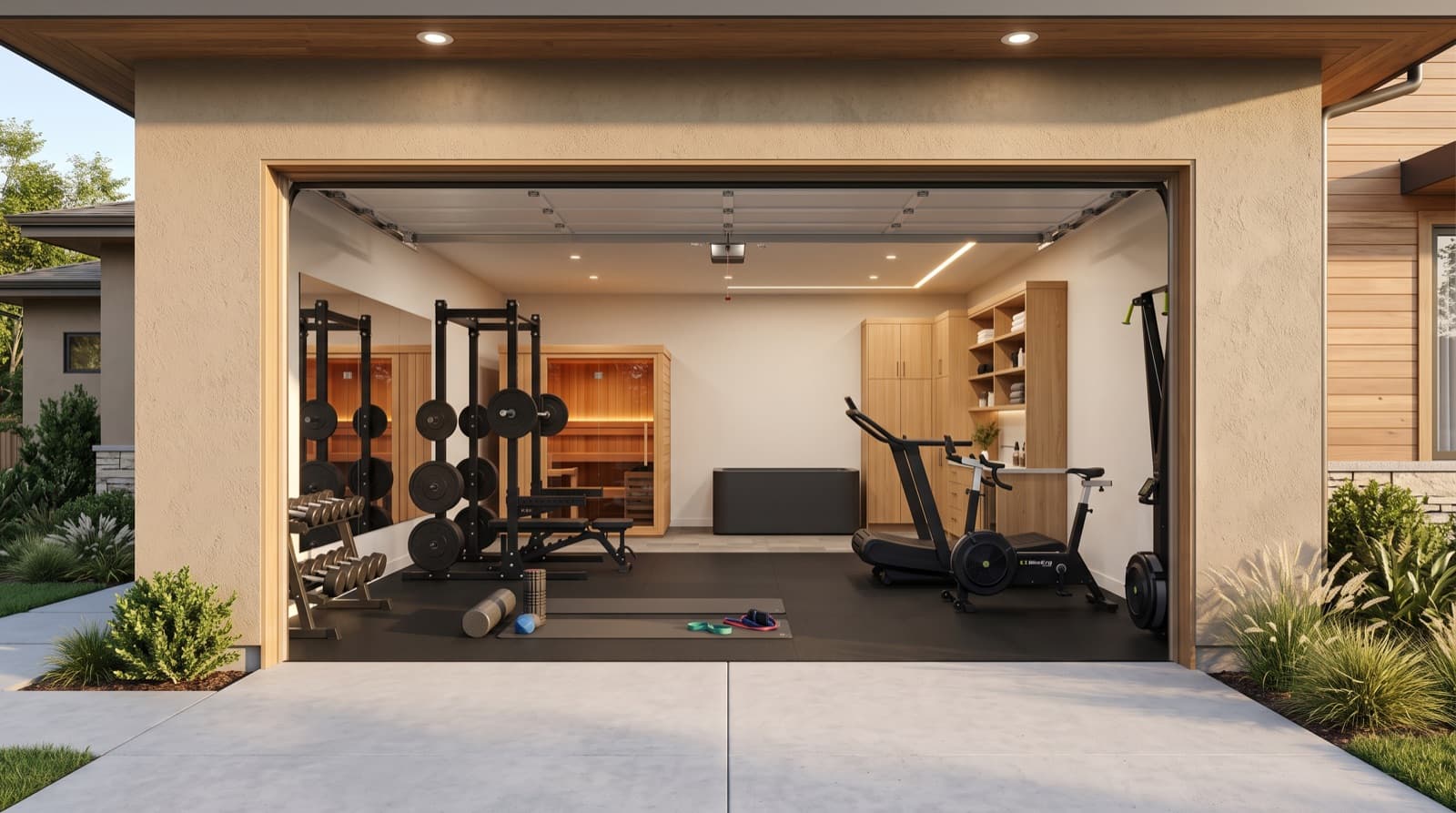 Garage private gym build
